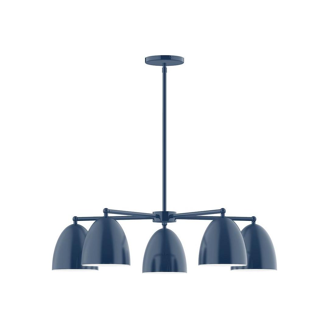 Montclair Light Works - CHC417-50 - Five Light Chandelier - J-Series - Navy