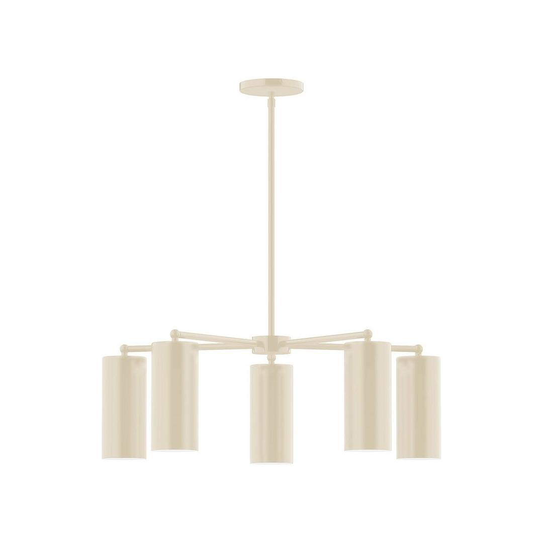 Montclair Light Works - CHC418-16 - Five Light Chandelier - J-Series - Cream