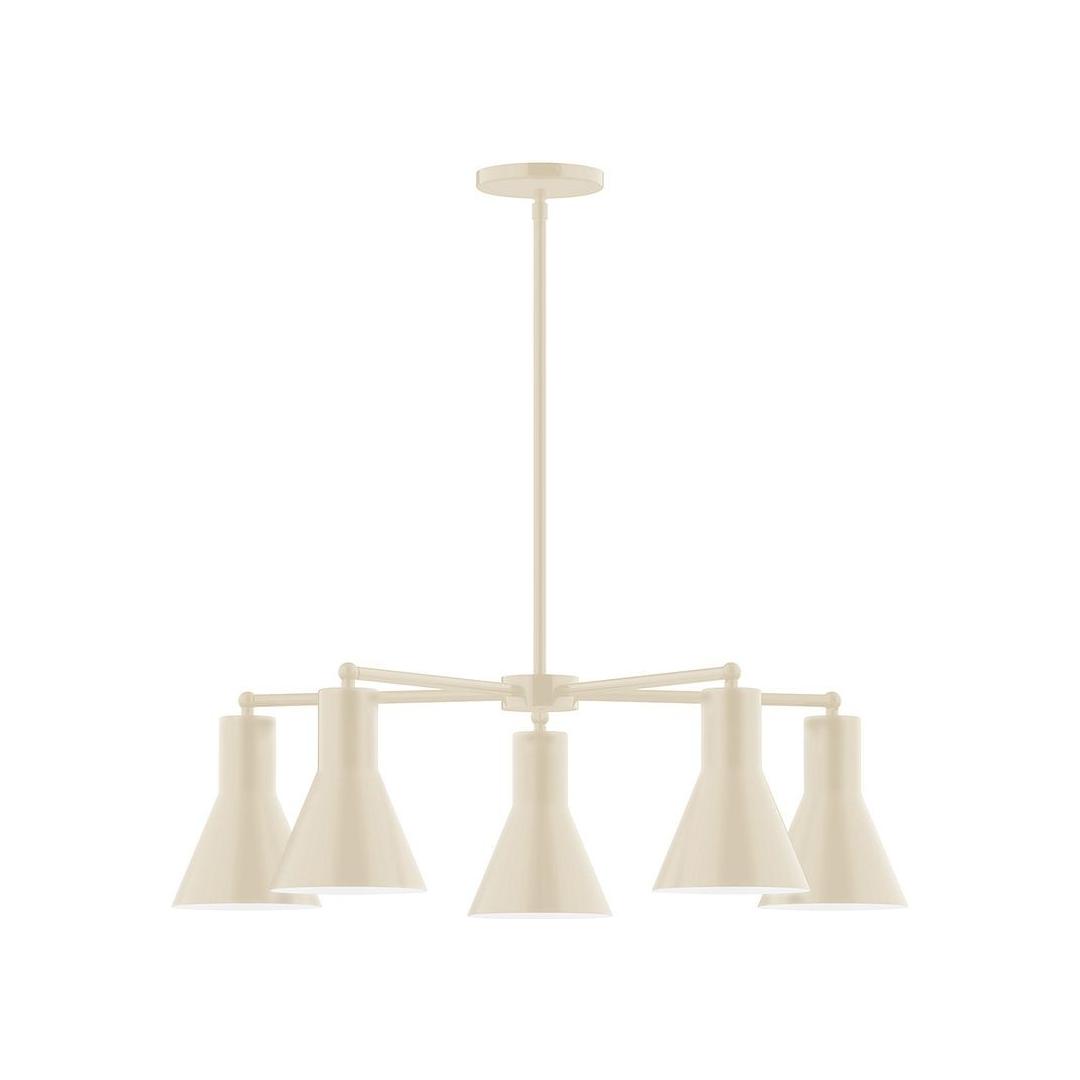 Montclair Light Works - CHC436-16 - Five Light Chandelier - J-Series - Cream