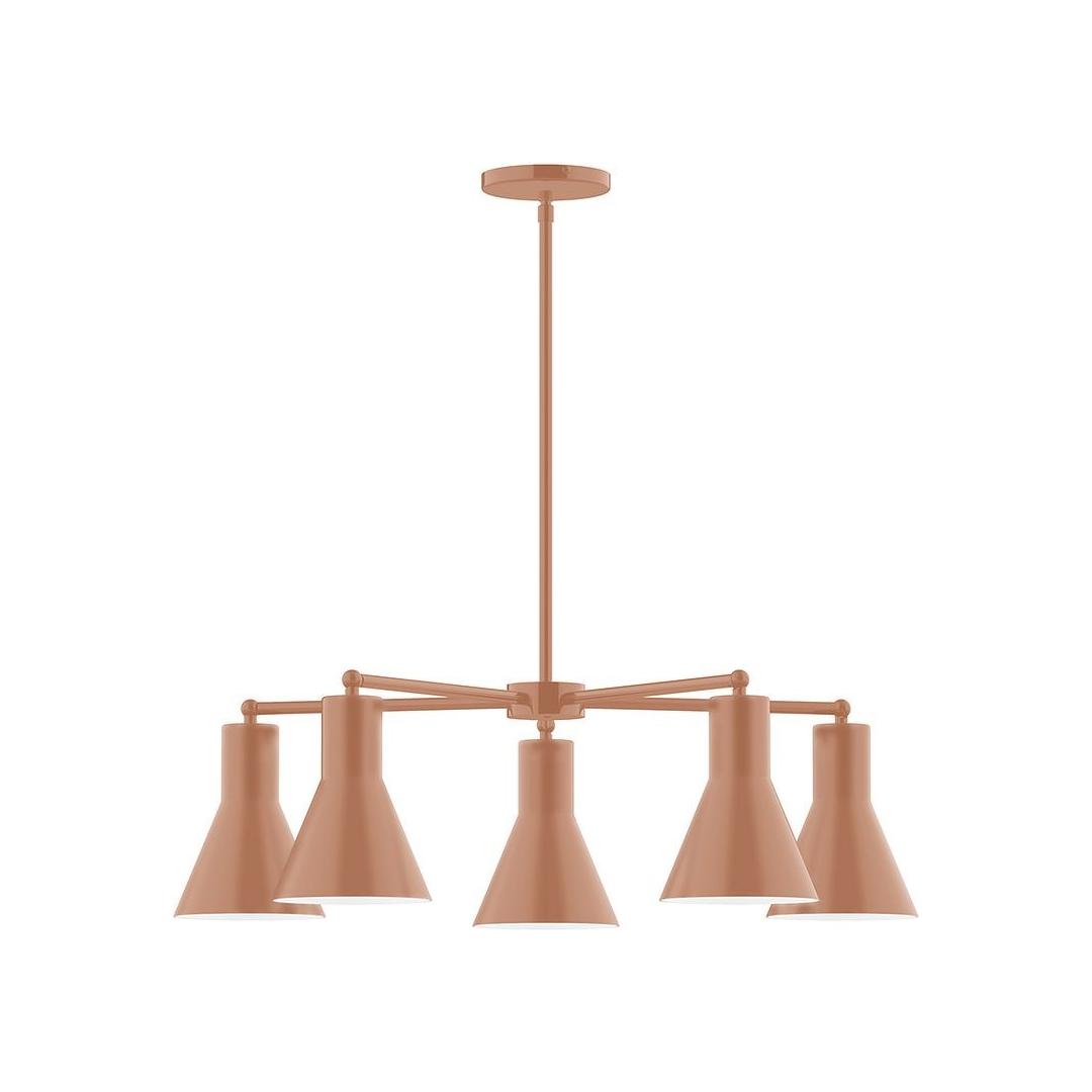 Montclair Light Works - CHC436-19 - Five Light Chandelier - J-Series - Terracotta