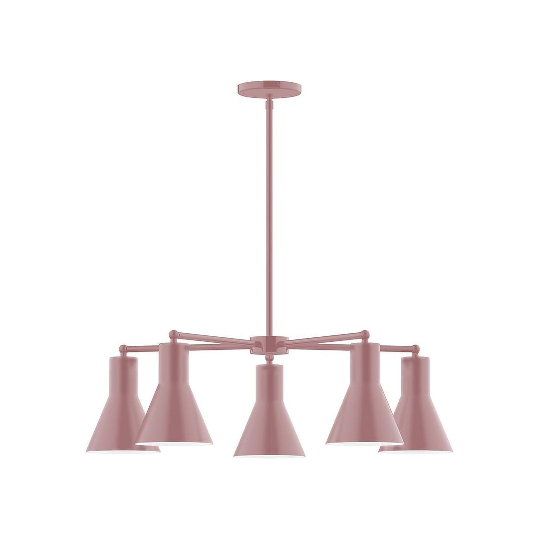 Montclair Light Works - CHC436-20 - Five Light Chandelier - J-Series - Mauve