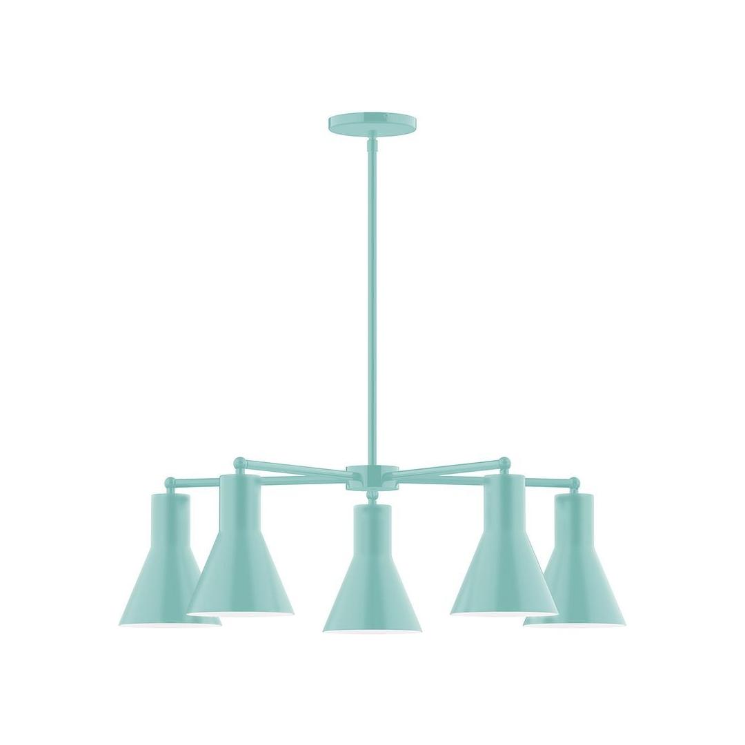 Montclair Light Works - CHC436-48 - Five Light Chandelier - J-Series - Sea Green