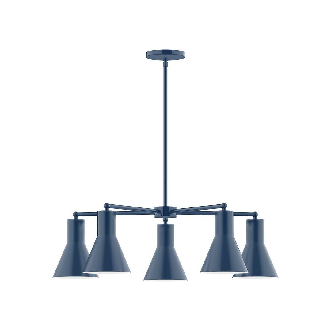 Montclair Light Works - CHC436-50 - Five Light Chandelier - J-Series - Navy