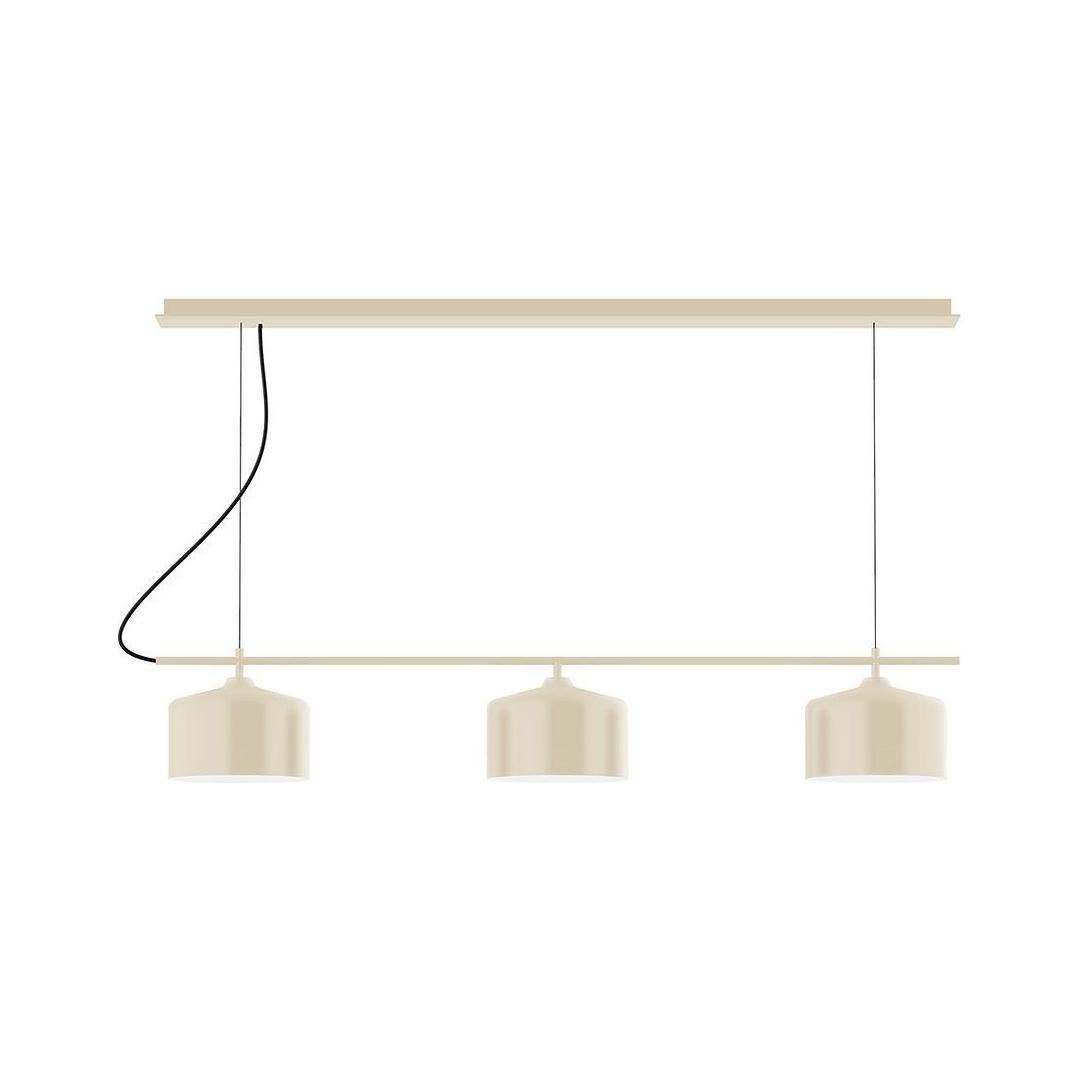 Montclair Light Works - CHD419-16 - Three Light Linear Chandelier - Axis - Cream