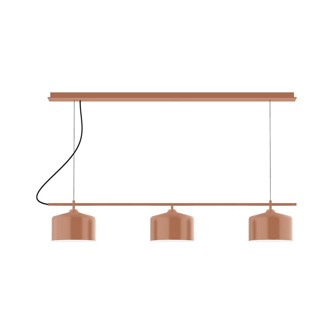 Montclair Light Works - CHD419-19 - Three Light Linear Chandelier - Axis - Terracotta