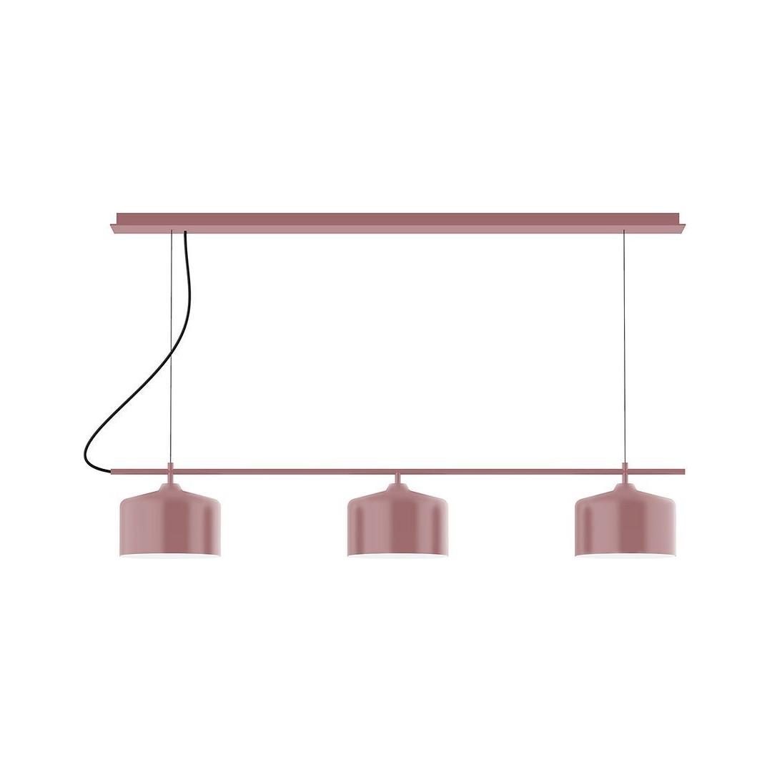 Montclair Light Works - CHD419-20 - Three Light Linear Chandelier - Axis - Mauve