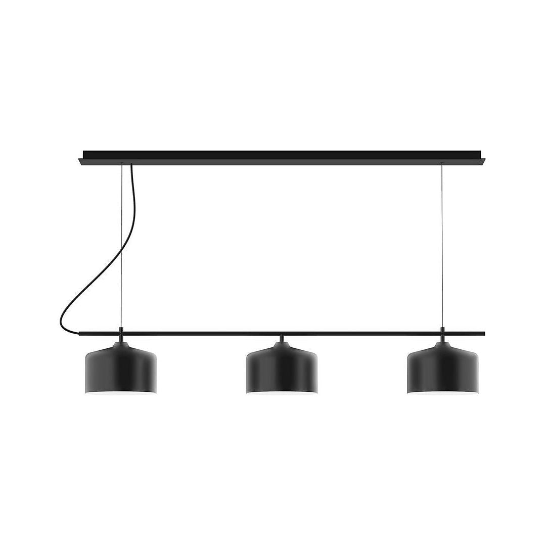 Montclair Light Works - CHD419-41 - Three Light Linear Chandelier - Axis - Black