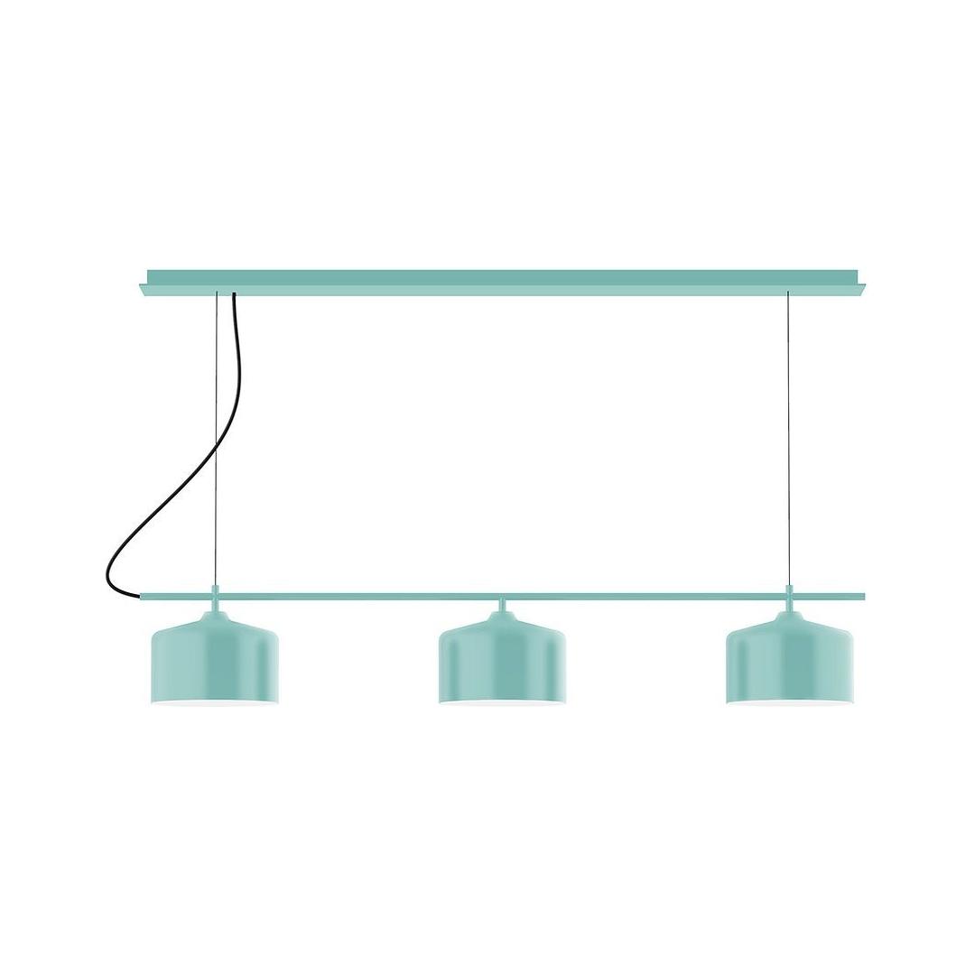 Montclair Light Works - CHD419-48 - Three Light Linear Chandelier - Axis - Sea Green