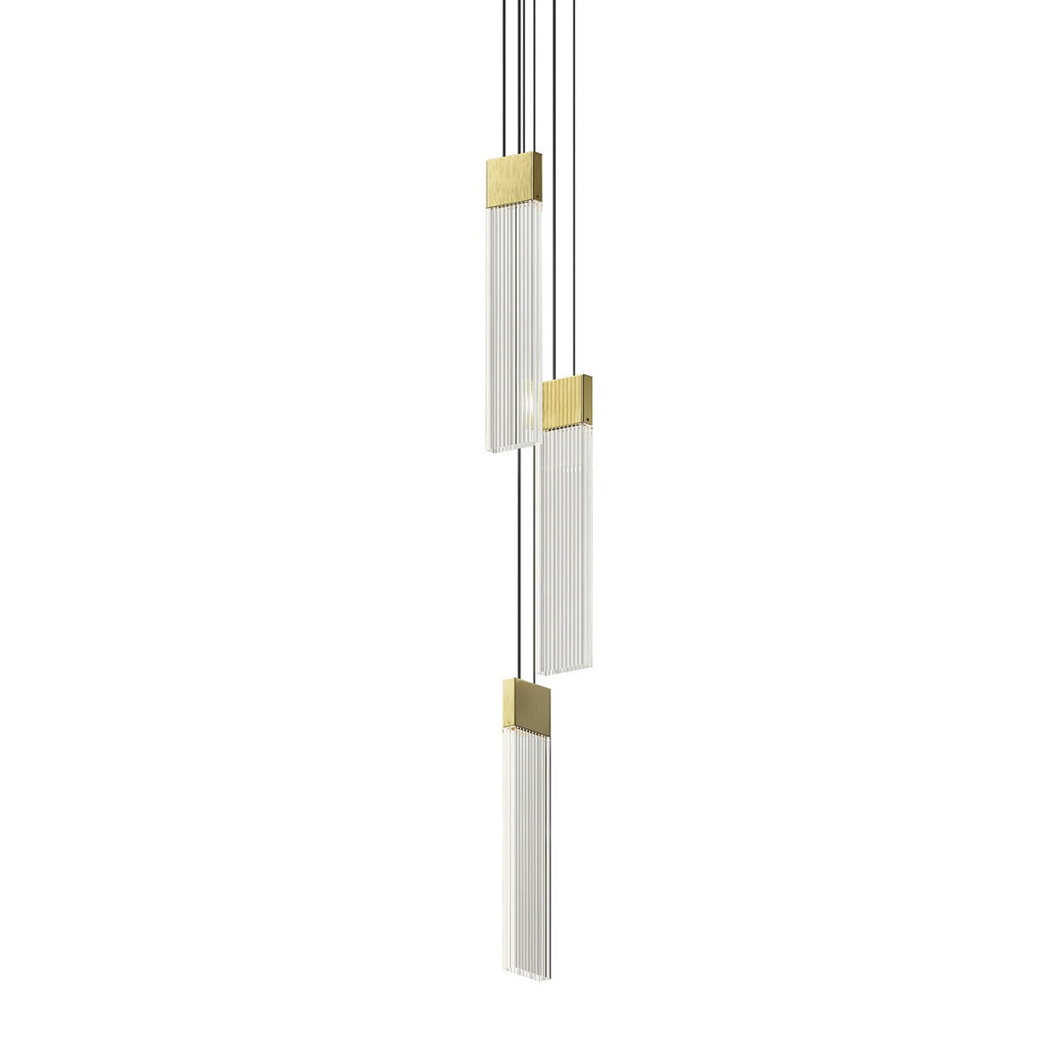 Sonneman - 3093.14 - LED Pendant - V Panels - Brass