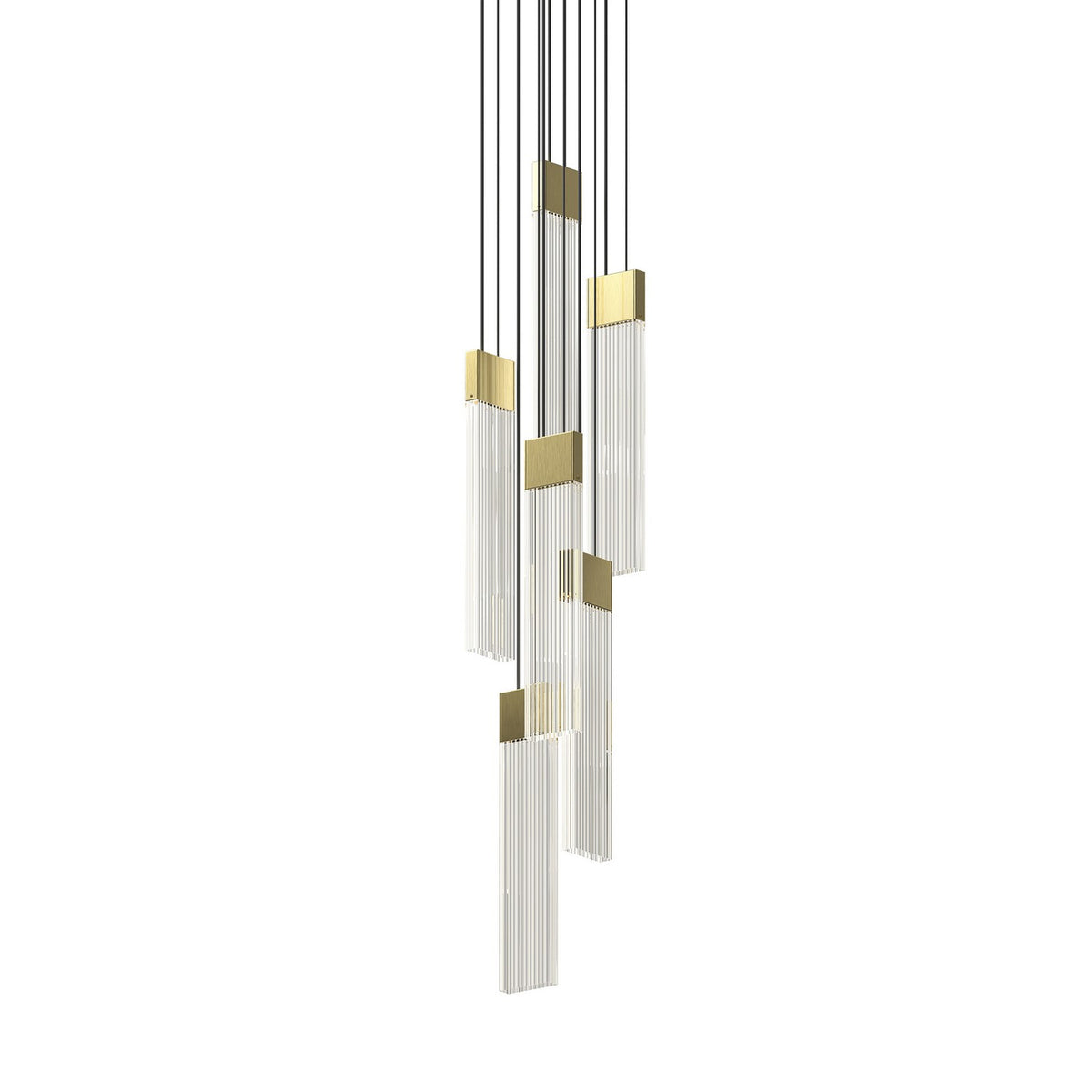 Sonneman - 3095.14 - LED Pendant - V Panels - Brass
