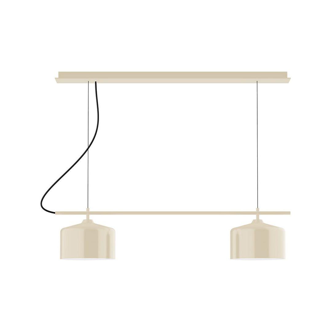 Montclair Light Works - CHE419-16-C16 - Two Light Linear Chandelier - Axis - Cream