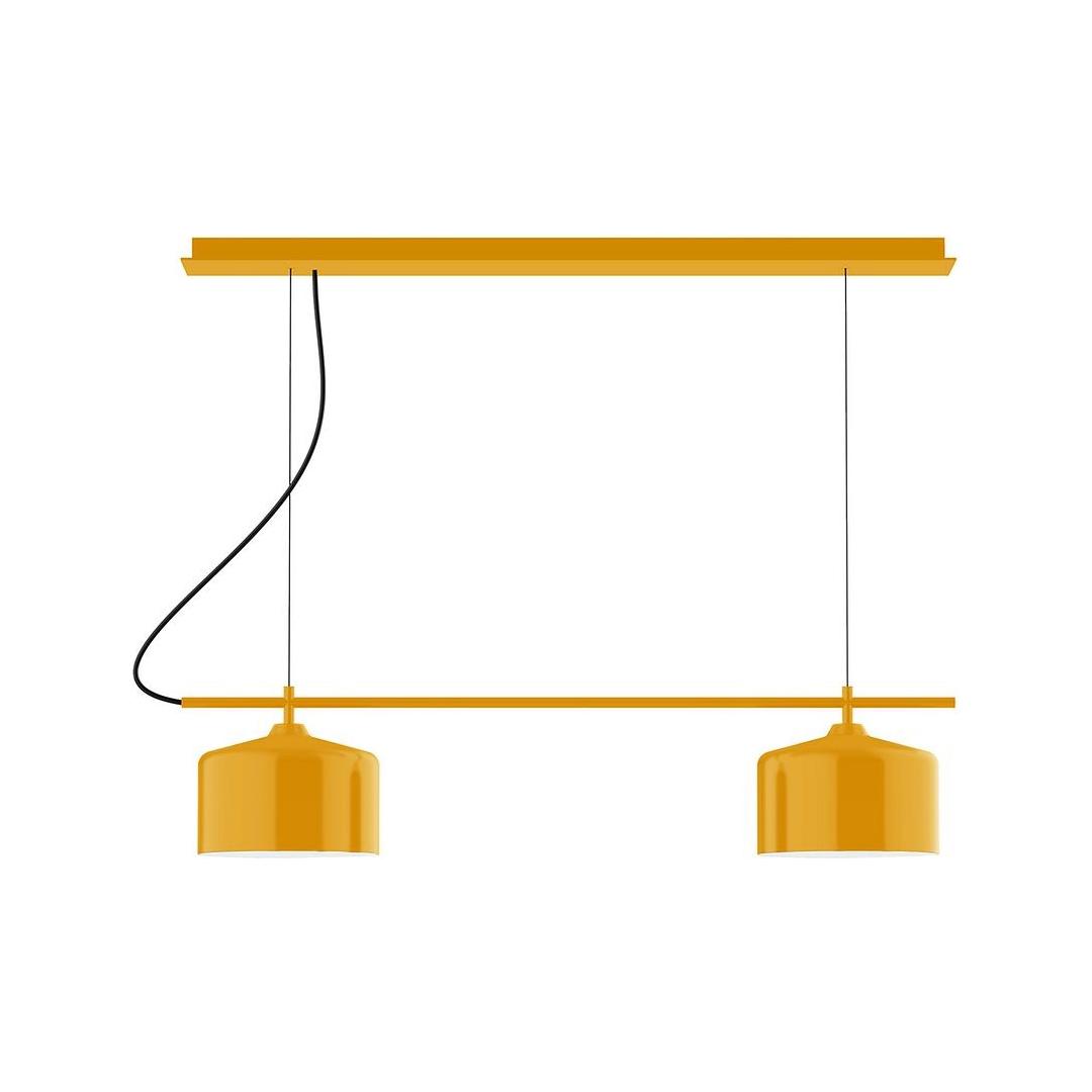 Montclair Light Works - CHE419-21 - Two Light Linear Chandelier - Axis - Bright Yellow