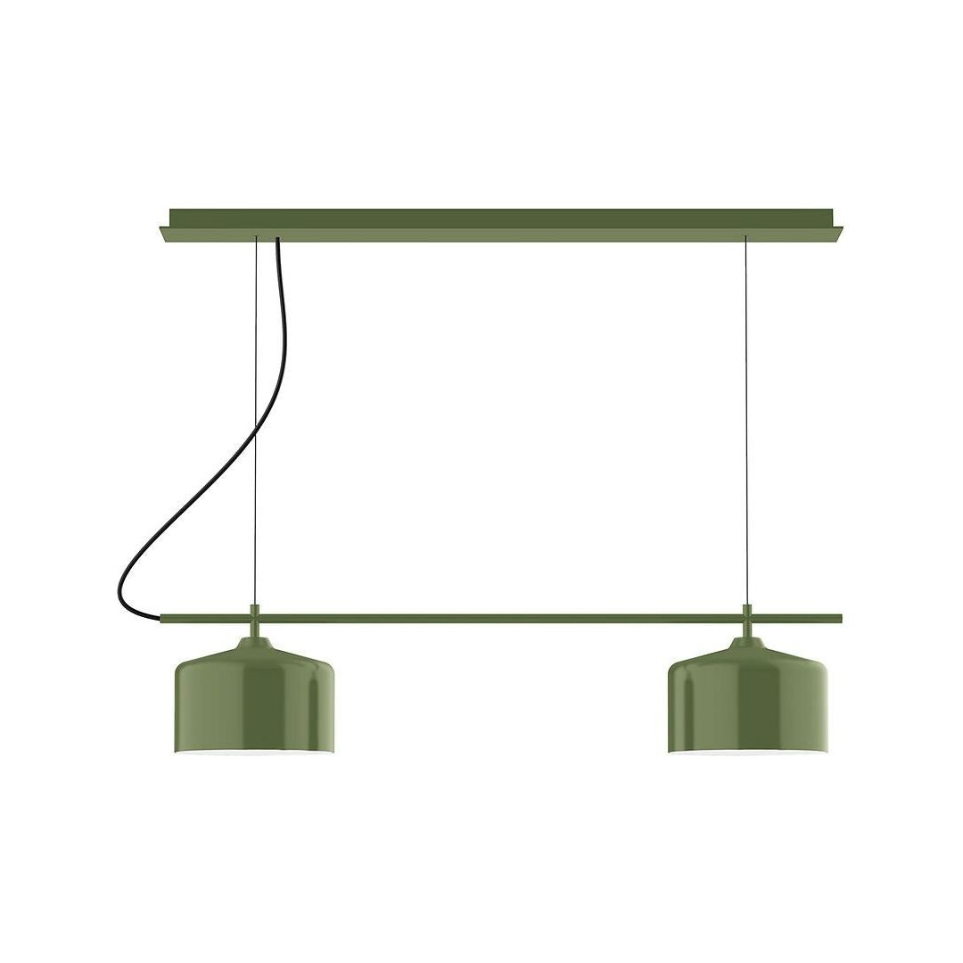 Montclair Light Works - CHE419-22-C01 - Two Light Linear Chandelier - Axis - Fern Green