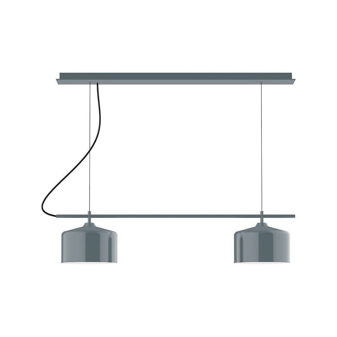 Montclair Light Works - CHE419-40-C01 - Two Light Linear Chandelier - Axis - Slate Gray