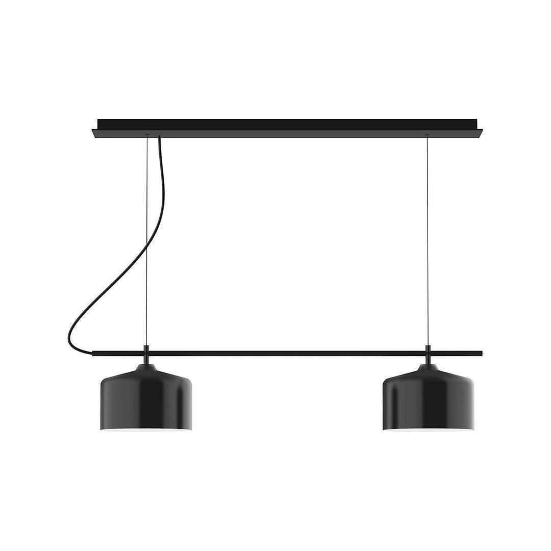 Montclair Light Works - CHE419-41-C02 - Two Light Linear Chandelier - Axis - Black