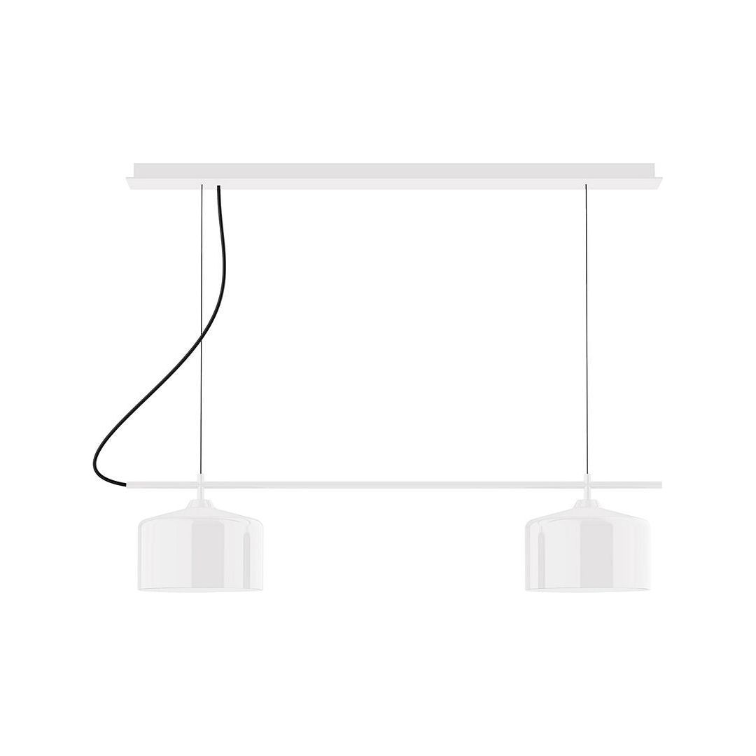 Montclair Light Works - CHE419-44-C27 - Two Light Linear Chandelier - Axis - White