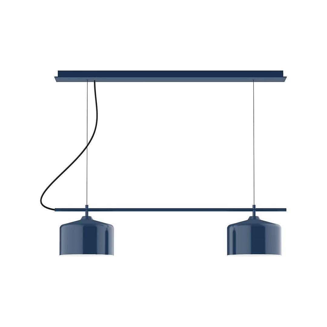 Montclair Light Works - CHE419-50 - Two Light Linear Chandelier - Axis - Navy