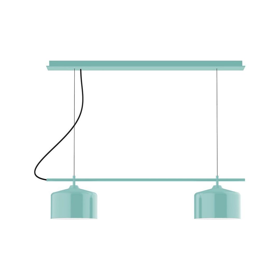 Montclair Light Works - CHE419-48-C23 - Two Light Linear Chandelier - Axis - Sea Green