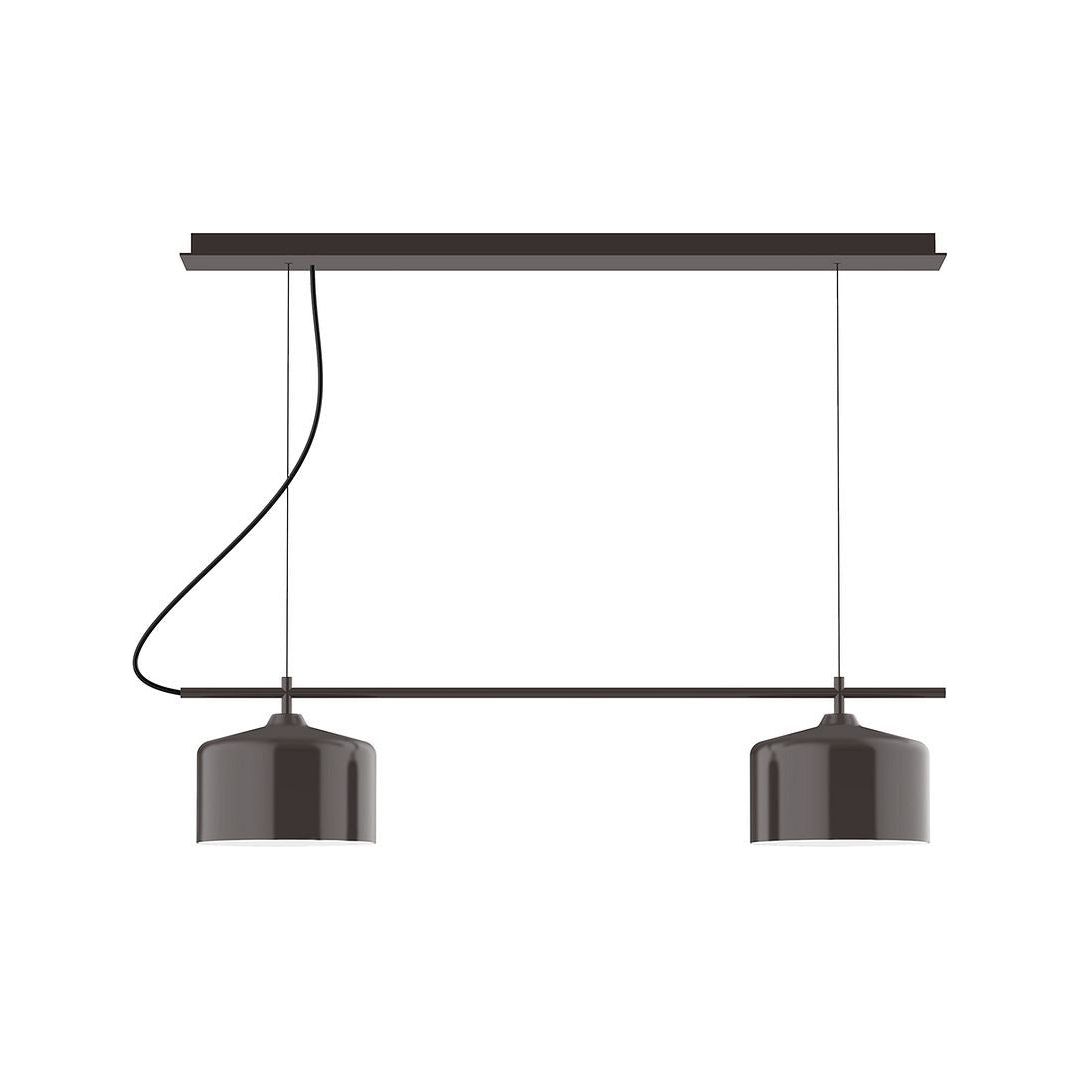 Montclair Light Works - CHE419-51-C16 - Two Light Linear Chandelier - Axis - Architectural Bronze