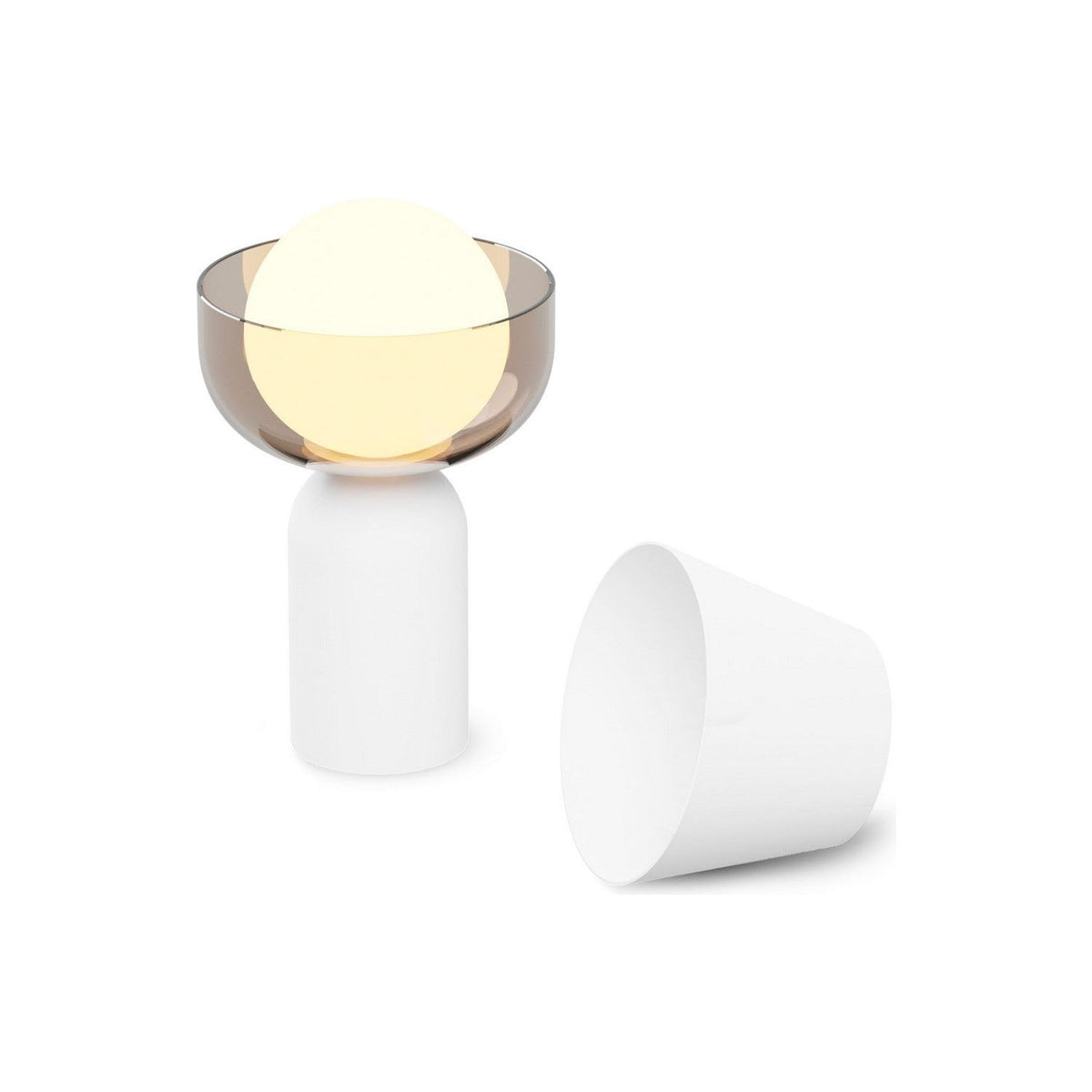 Koncept - GUY-MWT+BDGY - LED Lantern - Guy - Matte White