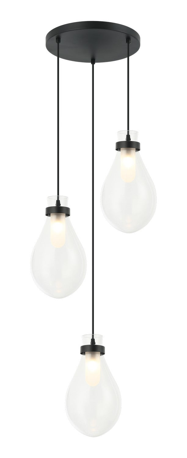 Matteo Canada - C31903MB - Three Light Pendant - Seranna - Matte Black