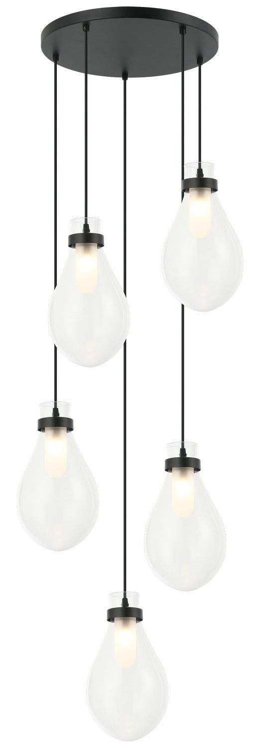 Matteo Canada - C31905MB - Five Light Pendant - Seranna - Matte Black