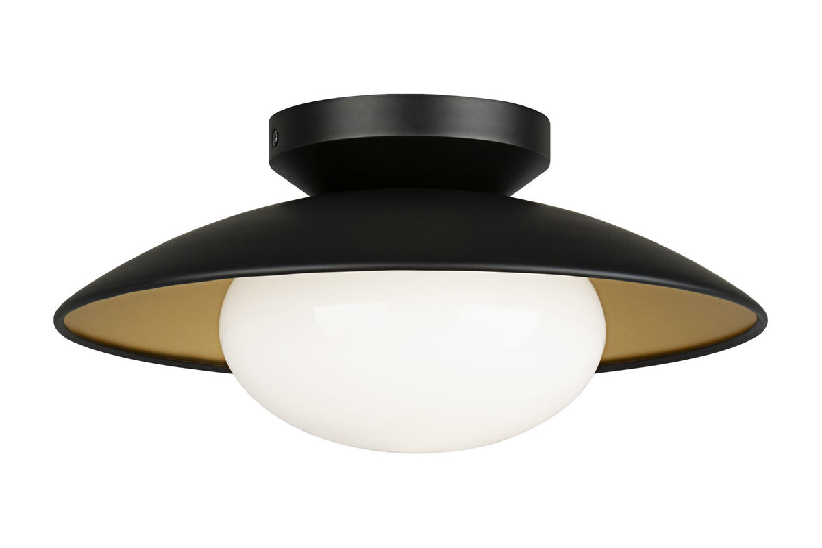 Matteo Canada - M13111BKOP - One Light Ceiling Mount - Hatley - Black