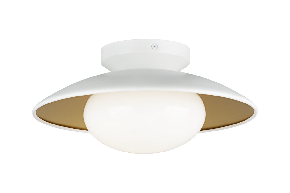 Matteo Canada - M13111WHOP - One Light Ceiling Mount - Hatley - White