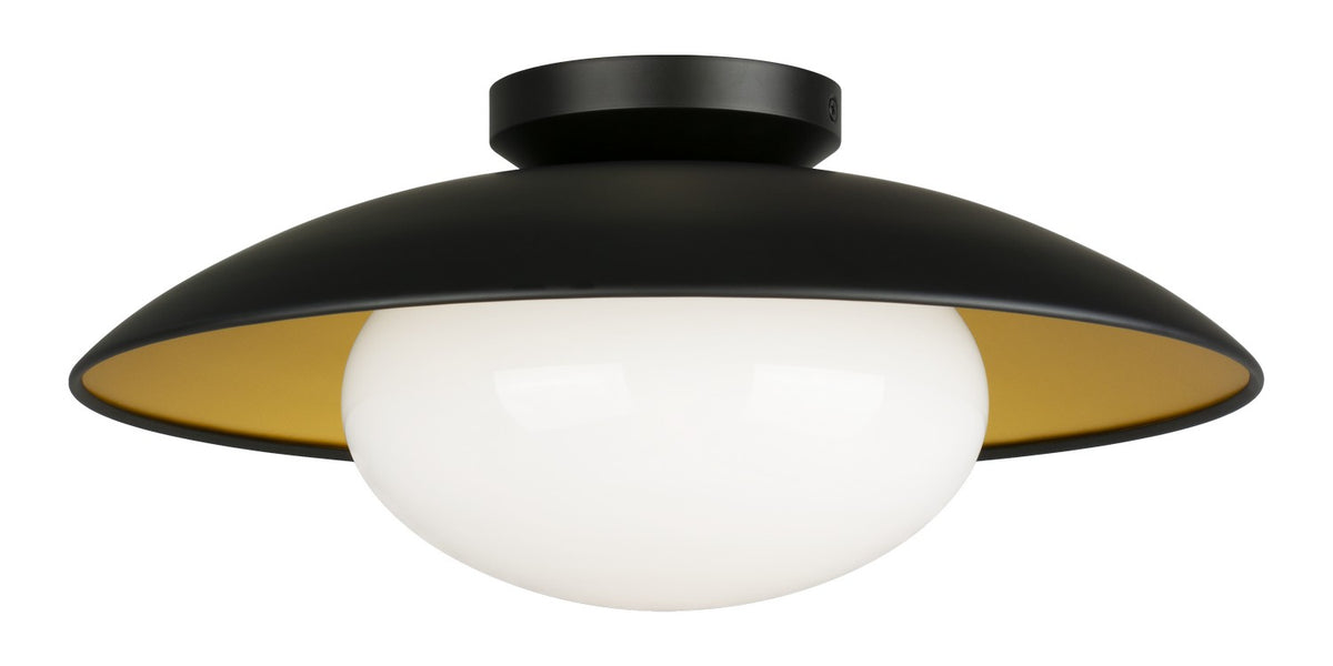 Matteo Canada - M13121BKOP - One Light Ceiling Mount - Hatley - Black