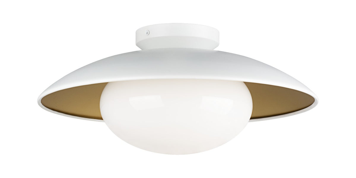 Matteo Canada - M13121WHOP - One Light Ceiling Mount - Hatley - White