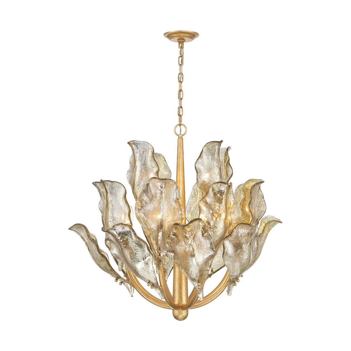 Lib & Co. Canada - 12048-028 - 12 Light Chandelier - Brindisi - Gold Leaf