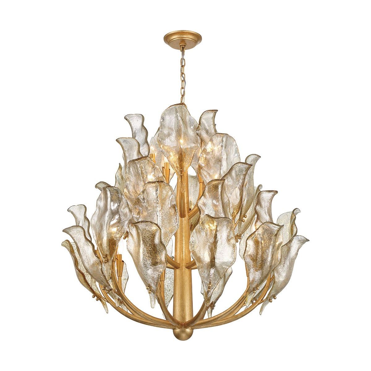 Lib & Co. Canada - 12049-028 - 20 Light Chandelier - Brindisi - Gold Leaf