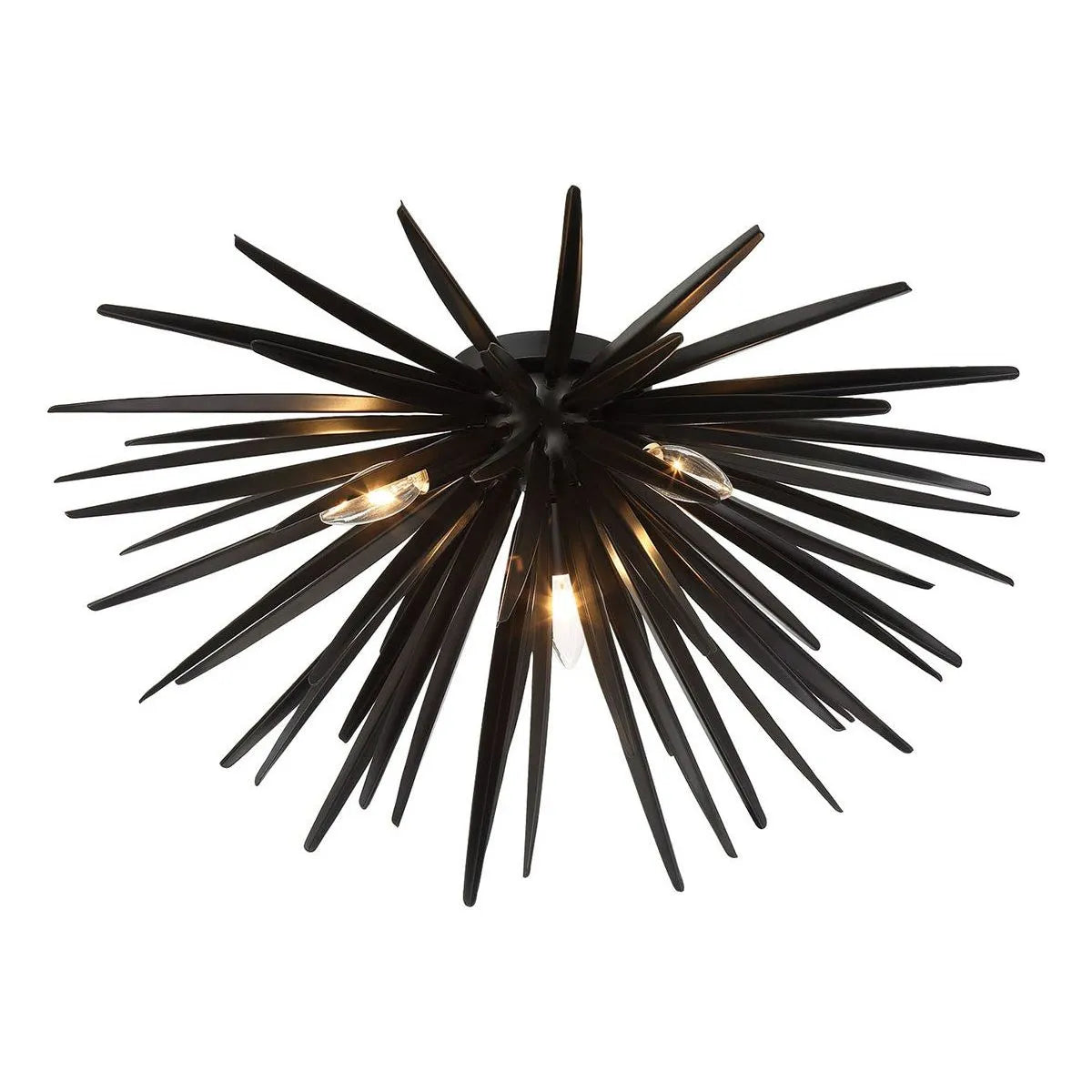 Lib & Co. Canada - 12058-06 - Three Light Ceiling Mount - Trapani - Metallic Black