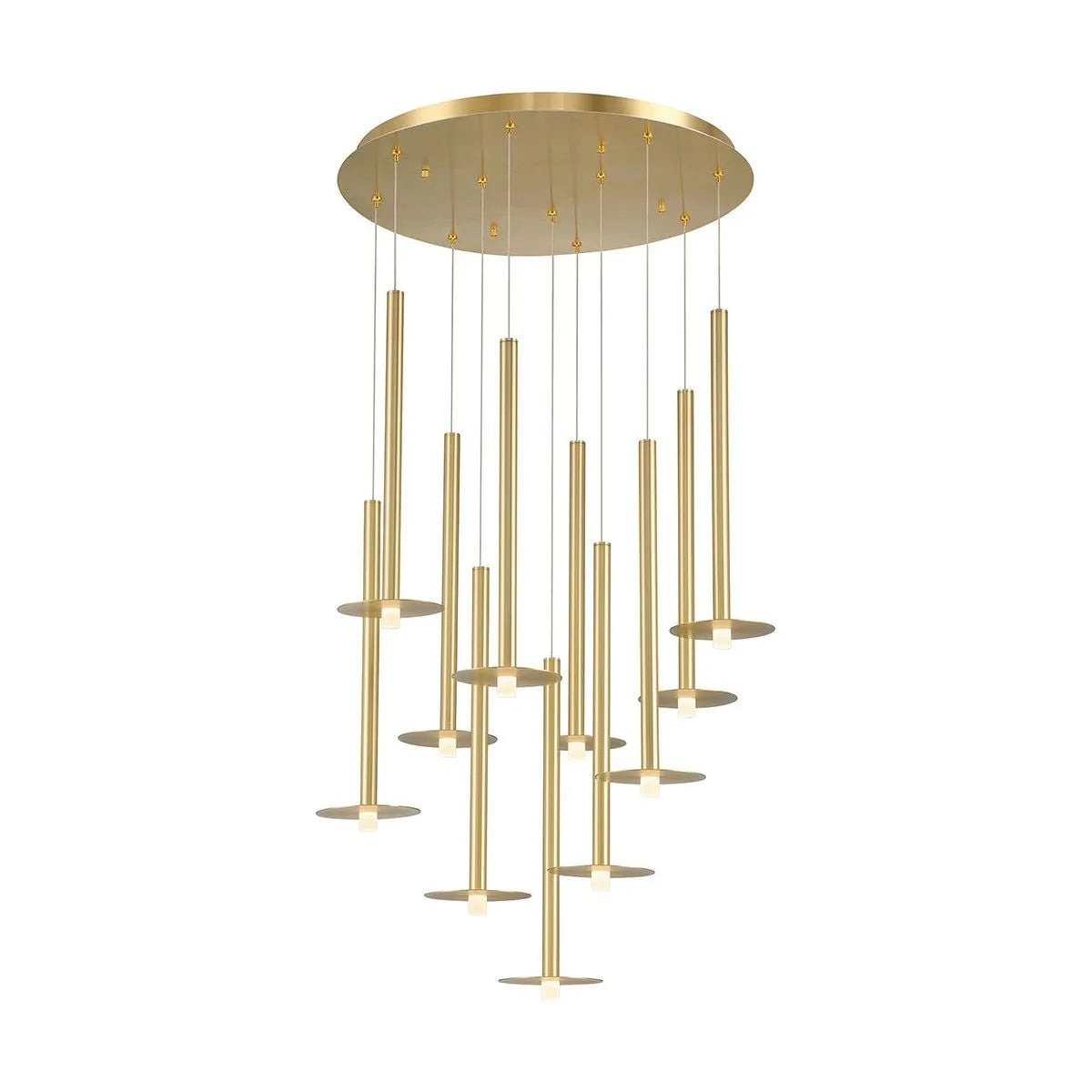 Lib & Co. Canada - 12104-07 - LED Chandelier - Piatto - Plated Brushed Gold