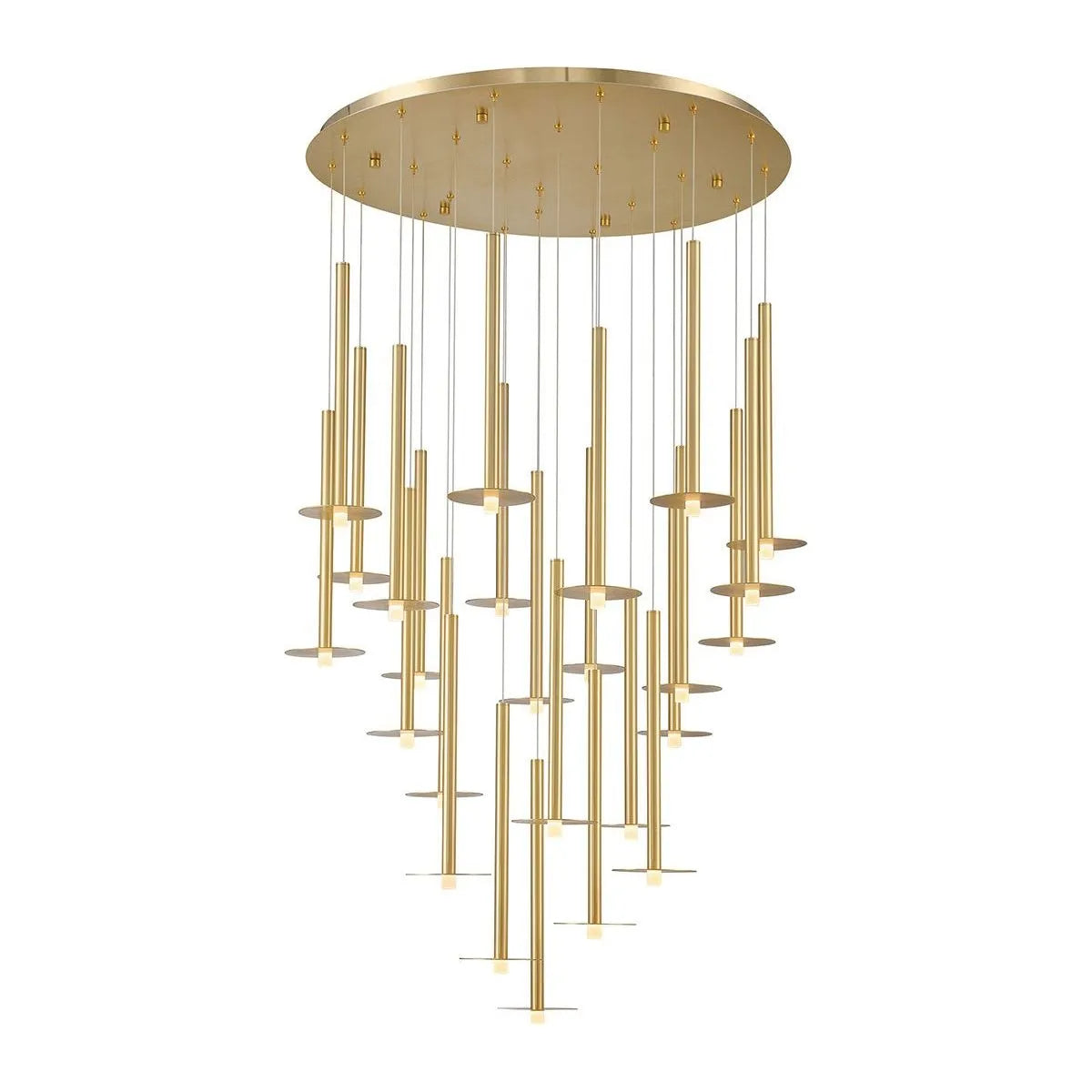 Lib & Co. Canada - 12105-07 - LED Chandelier - Piatto - Plated Brushed Gold