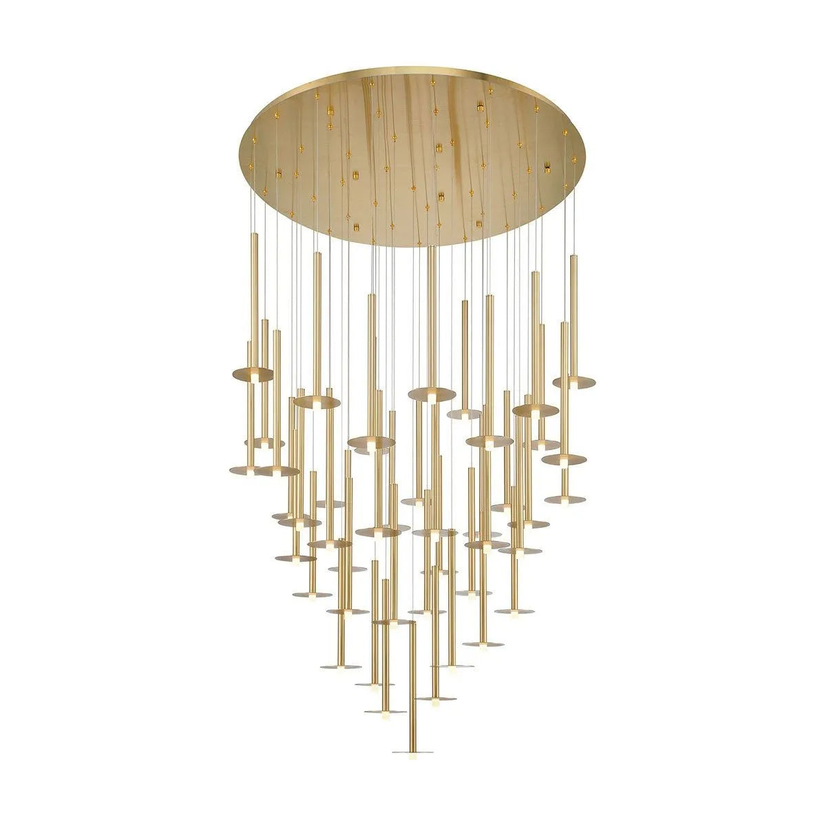 Lib & Co. Canada - 12106-07 - LED Chandelier - Piatto - Plated Brushed gold