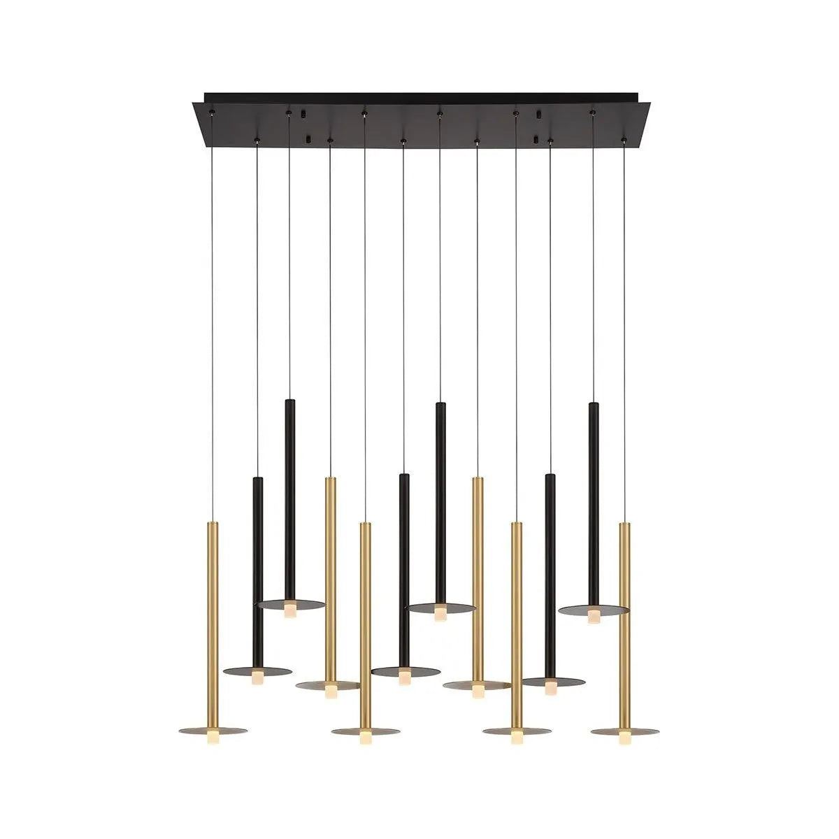 Lib & Co. Canada - 12107-023 - LED Chandelier - Piatto - Matte Black and Brushed Gold