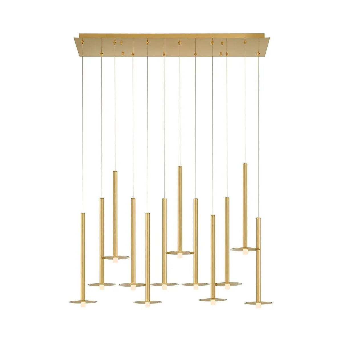 Lib & Co. Canada - 12107-07 - LED Chandelier - Piatto - Brushed Gold