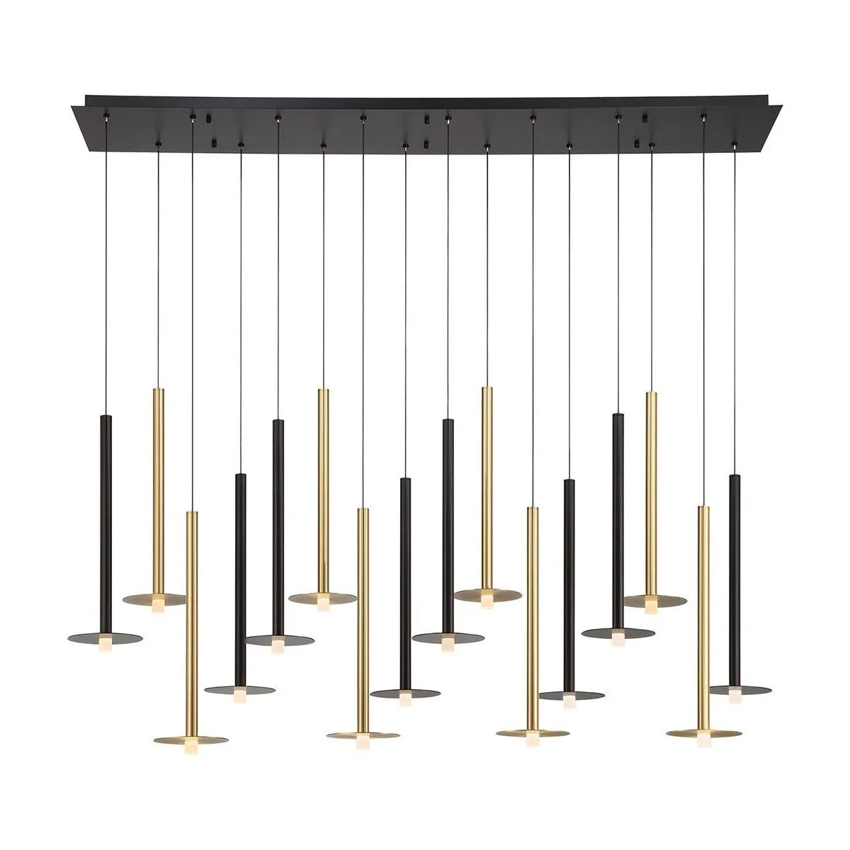 Lib & Co. Canada - 12108-023 - LED Chandelier - Piatto - Matte Black and Brushed Gold