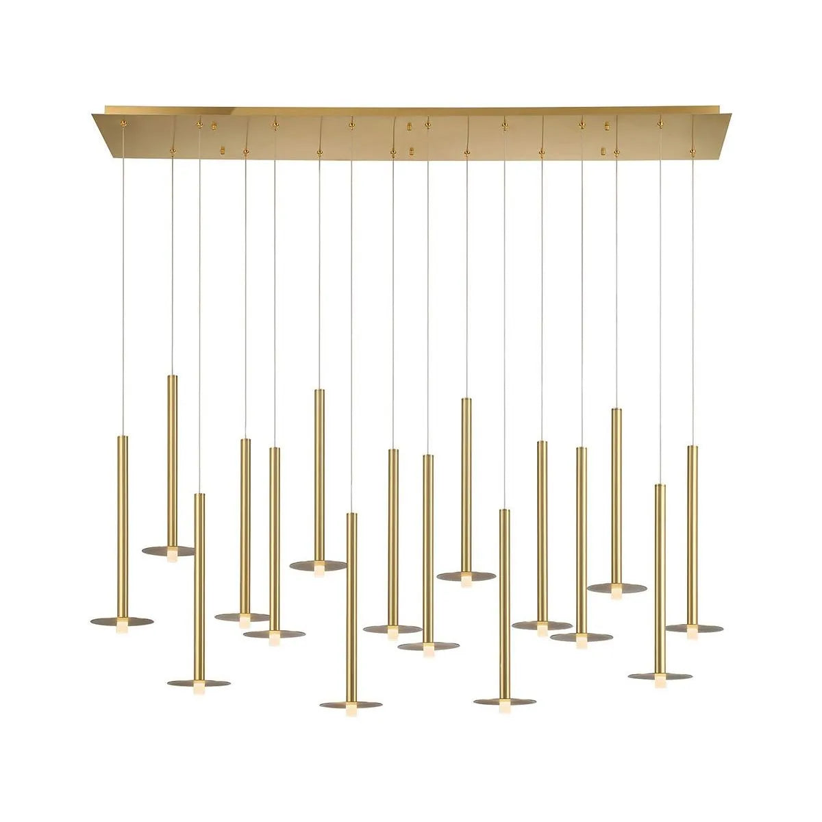 Lib & Co. Canada - 12108-07 - LED Chandelier - Piatto - Plated Brushed Gold