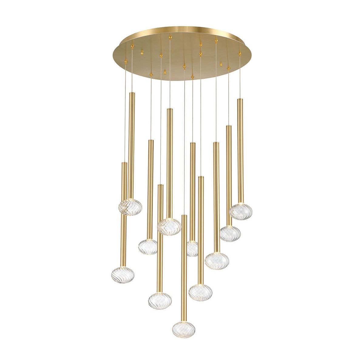 Lib & Co. Canada - 12110-07 - LED Chandelier - Soffio - Plated brushed gold