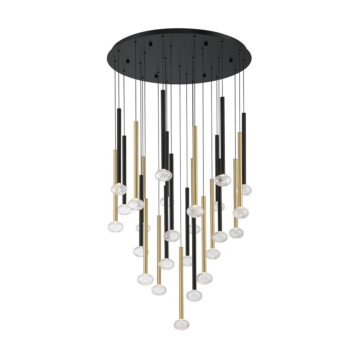 Lib & Co. Canada - 12111-023 - LED Chandelier - Soffio - Matte Black and Brushed Gold