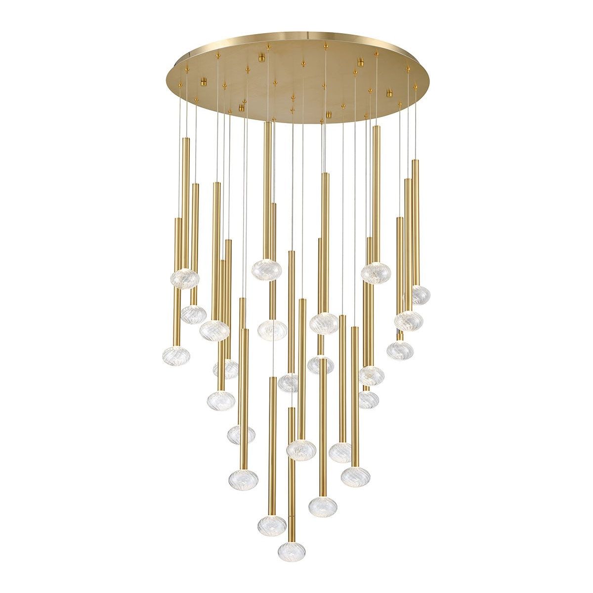 Lib & Co. Canada - 12111-07 - LED Chandelier - Soffio - Plated Brushed Gold