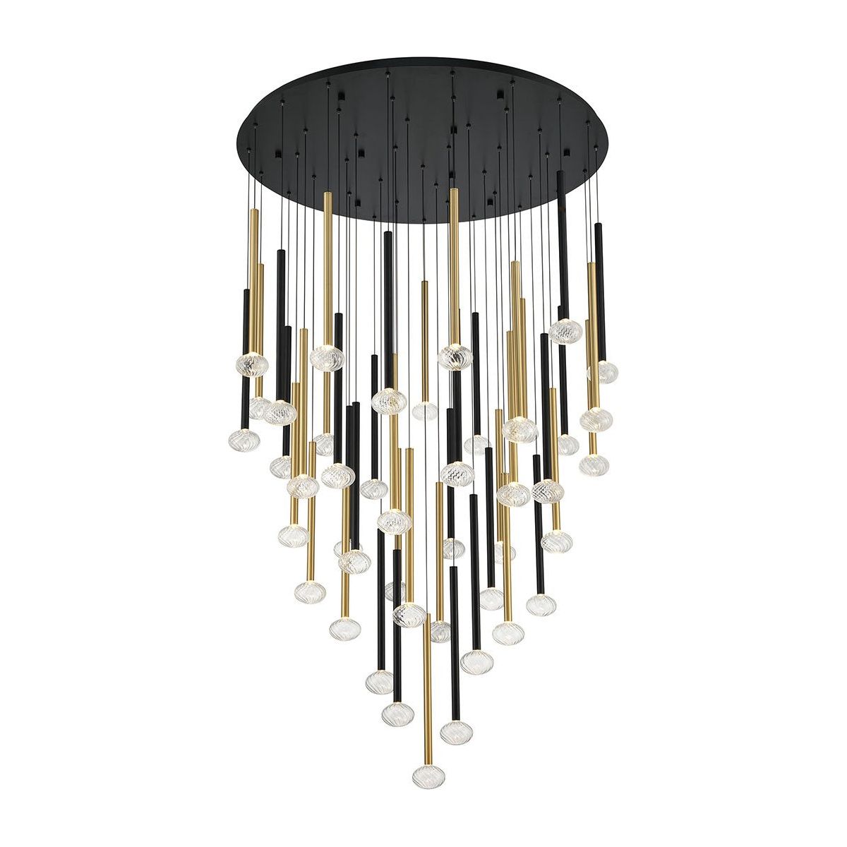 Lib & Co. Canada - 12112-023 - LED Chandelier - Soffio - Matte Black and Brushed Gold