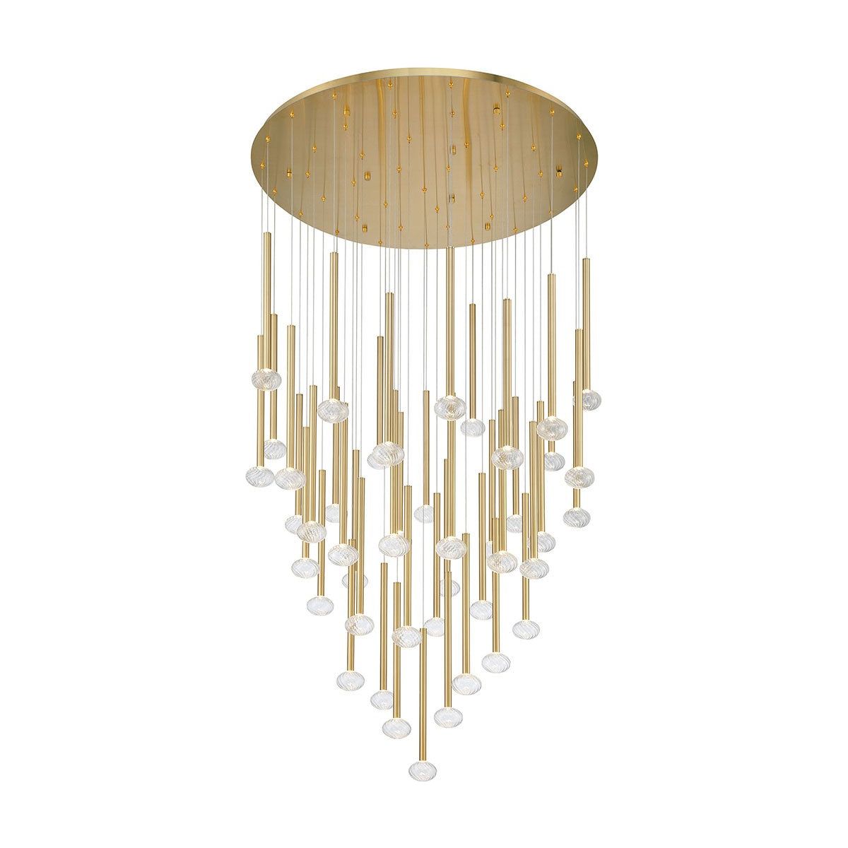 Lib & Co. Canada - 12112-07 - LED Chandelier - Soffio - Plated Brushed Gold