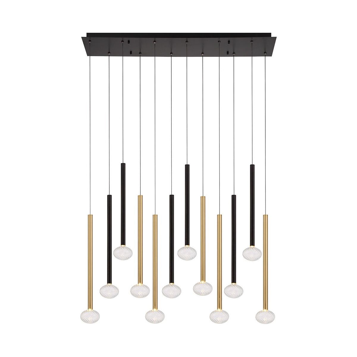 Lib & Co. Canada - 12113-023 - LED Chandelier - Soffio - Matte Black and Brushed Gold