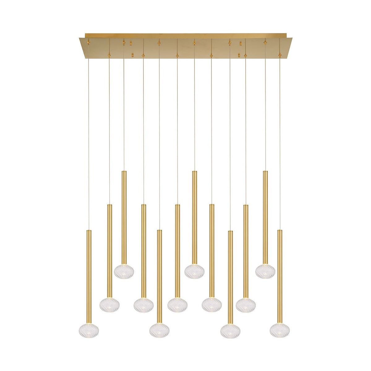 Lib & Co. Canada - 12113-07 - LED Chandelier - Soffio - Plated Brushed Gold