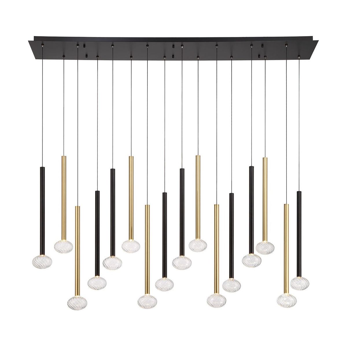 Lib & Co. Canada - 12146-023 - LED Chandelier - Soffio - Matte Black and Brushed Gold