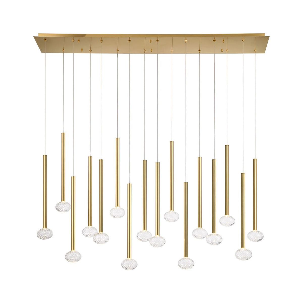 Lib & Co. Canada - 12146-07 - LED Chandelier - Soffio - Plated Brushed Gold