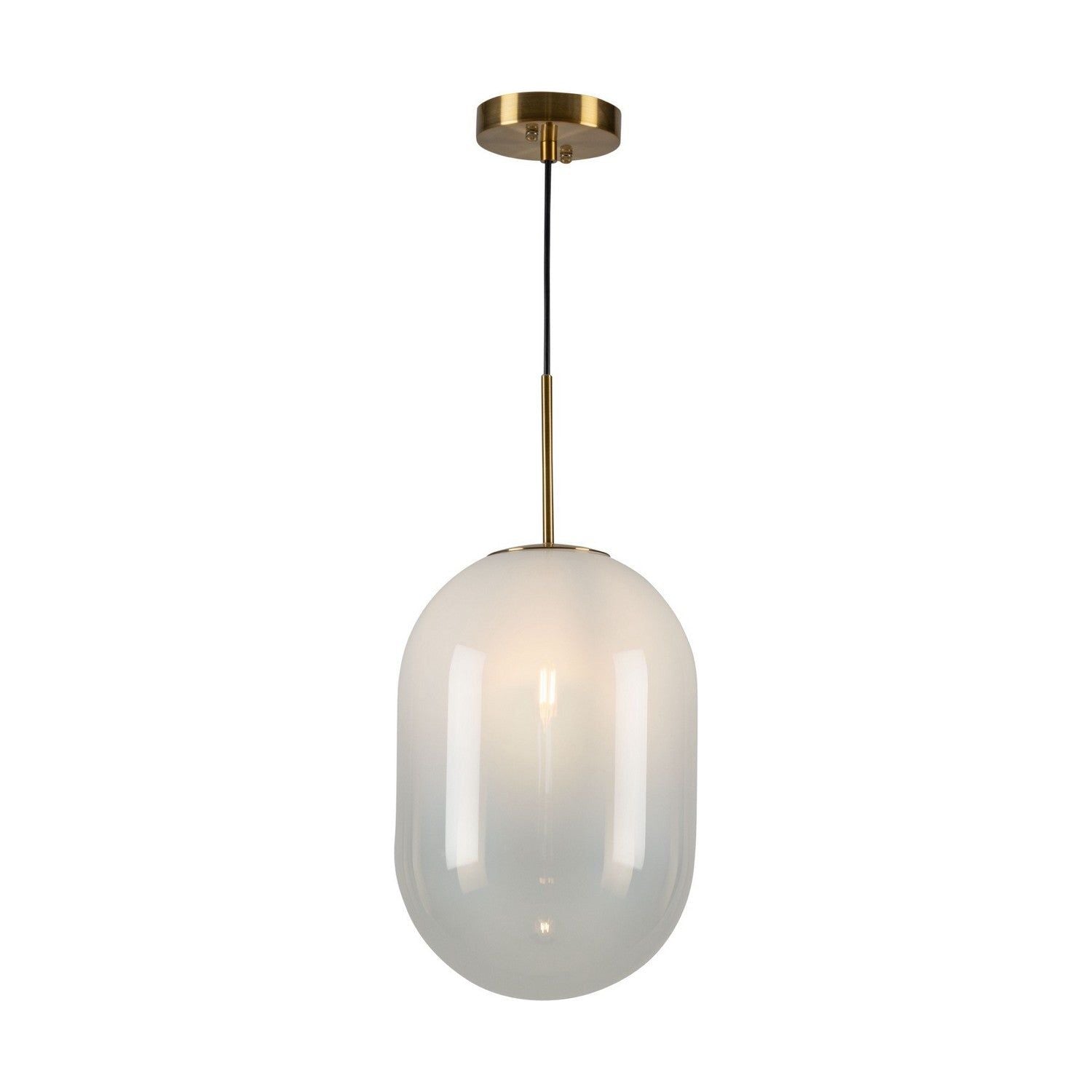 Artcraft Canada - AC10630BR - One Light Pendant - Vita - White, Brass